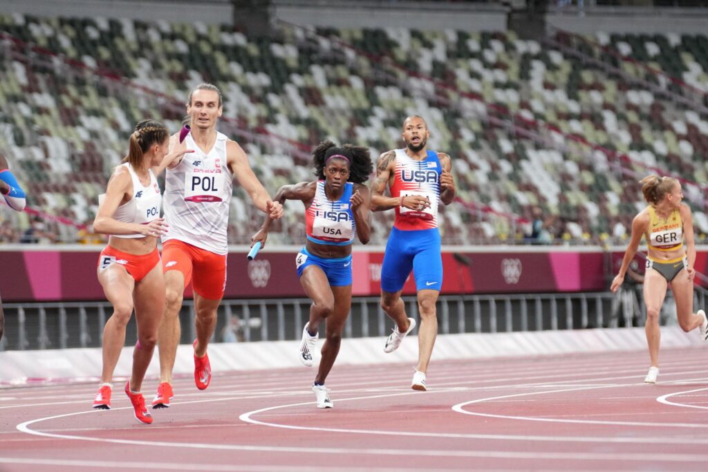 Coe Celebrates the Exciting Launch of the Mixed 4x100m Relay!