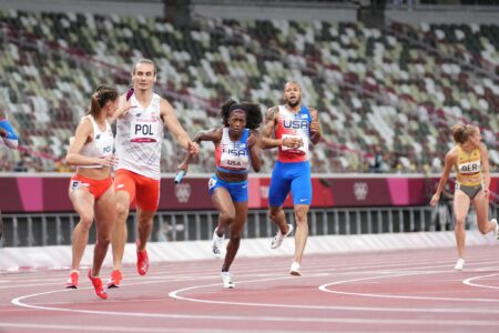 Coe Celebrates the Exciting Launch of the Mixed 4x100m Relay!
