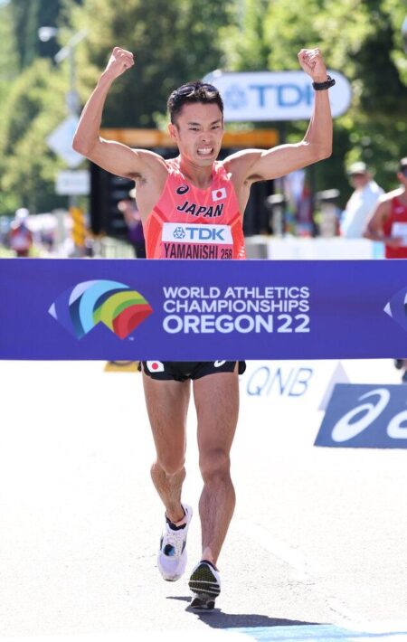Yamanishi Dominates Once More, Successfully Defends World 20km Race Walk Crown in Oregon