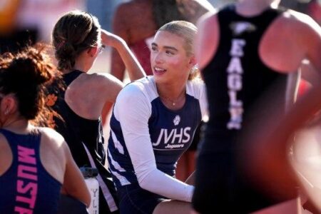 Trans High School Track Star Soars to Stunning Victory with an 8-Foot Lead in Triple Jump