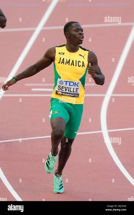 Oblique Seville Triumphs in Electrifying 100-Metre Sprint Against Jamaican Teammate Kishane Thompson