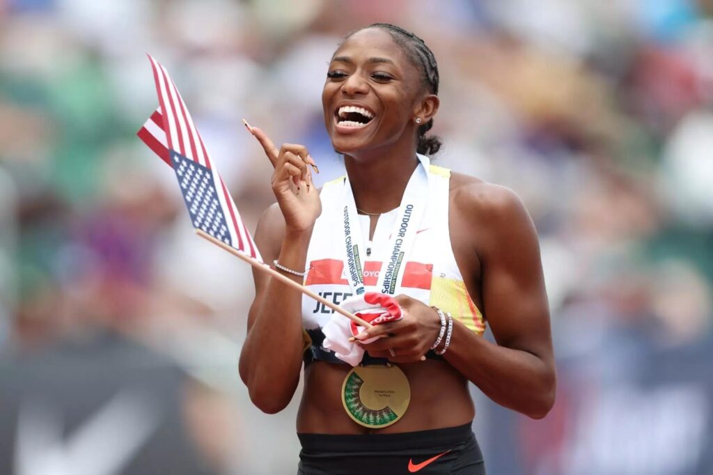 Teen Sprint Sensation Melissa Jefferson-Wooden Heroically Saves Her Dad’s Life at 17