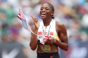 Teen Sprint Sensation Melissa Jefferson-Wooden Heroically Saves Her Dad’s Life at 17